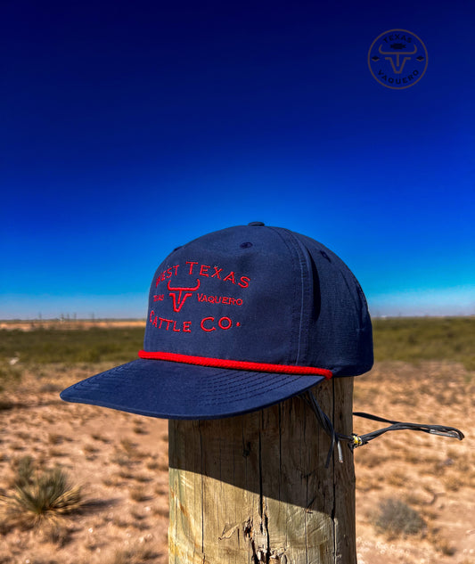 The West Tejas Roper - Navy/Red